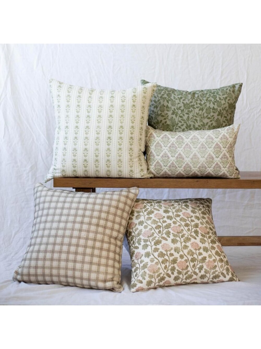 Modern Luxurious Decorative Throw Pillow Covers - 5 Pack, Machine Washable